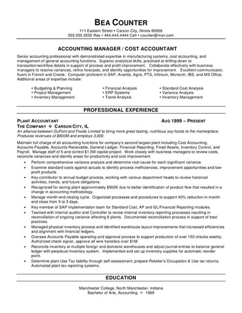 Accounting career objective examples 4. senior accountant resume sample job accounting ...