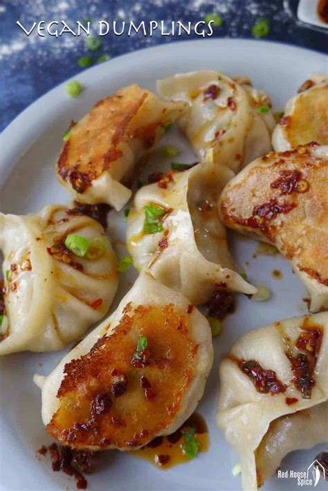 The honey mustard dipping sauce is sweet and flavorful. Vegan dumplings with spicy dipping sauce | Recipe | Vegan ...