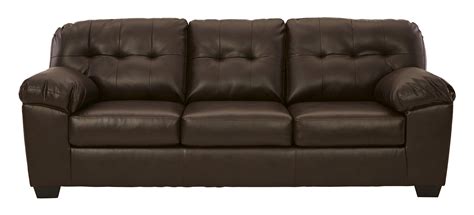 Signature Design By Ashley Donlen Brown Faux Leather Queen Sofa Sleeper