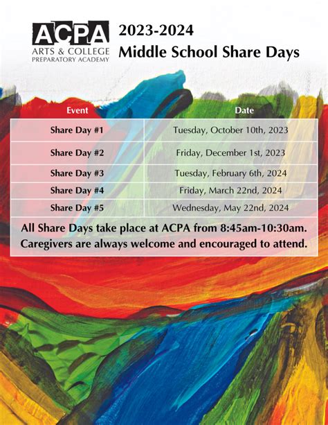 Middle School Share Days Arts And College Preparatory Academy Acpa