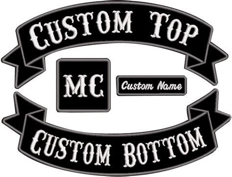 Custom Embroidered Motorcycle Biker Patches Personalized