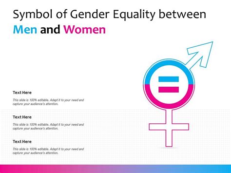 Symbol Of Gender Equality Between Men And Women Presentation Graphics Presentation