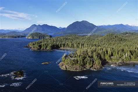 Aerial View Of Clayoquot Sound And Tofino Vancouver Island British