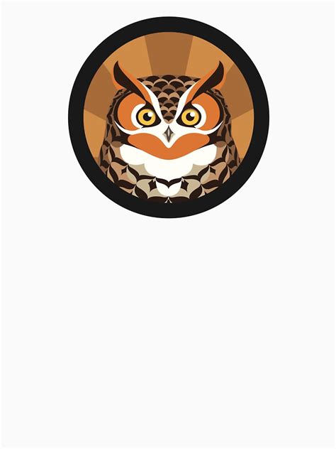 Great Horned Owl Logo Womens T Shirt By Jadafitch Redbubble