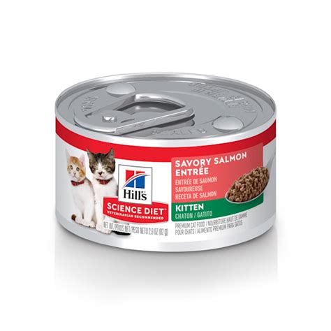 Corn gluten in particular makes an appearance high on the list, and is a very common allergen even in cats without previously known allergies. Hill's Science Diet Kitten Savory Salmon Entree Canned Cat ...