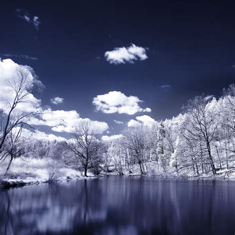 Infrared Photography Landscapes Skyscapes Trees Water Ipad Wallpapers