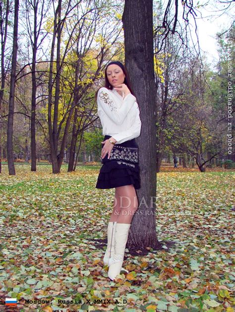 Girl In A Black Mini Skirt Moscow Russia Women S White Shirt With Embroidery Womens White