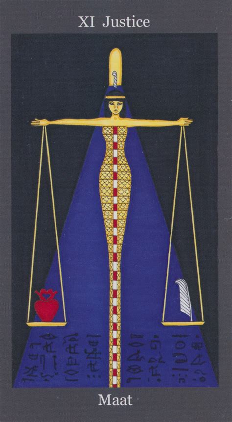 Faces And Spaces Of Justice Maat Of The Dark Goddess Tarot