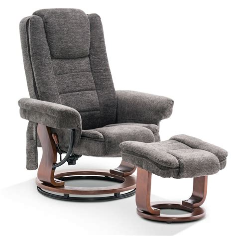 Chair with ottoman vs recliner. Mcombo Recliner Chair with Ottoman, Fabric Accent Chair ...