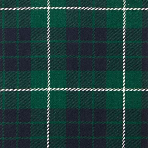 Hamilton Green Modern Heavy Weight Tartan Fabric Lochcarron Of Scotland