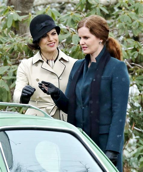 Rebecca Mader And Lana Parrilla On The Set Of Once Upon A Time 01