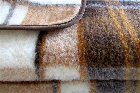 Buy Alpenwolle Wool Blanket New Checked 100 Finest Merino Wool Made