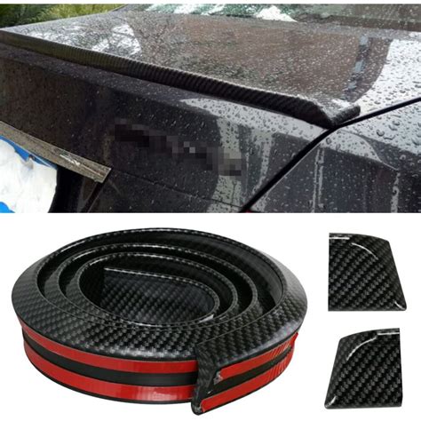 Solid neoprene rubber strip various sizes / strips available. Carbon Fibre 150cm Rubber Rear Roof Trunk Lip Bumper ...