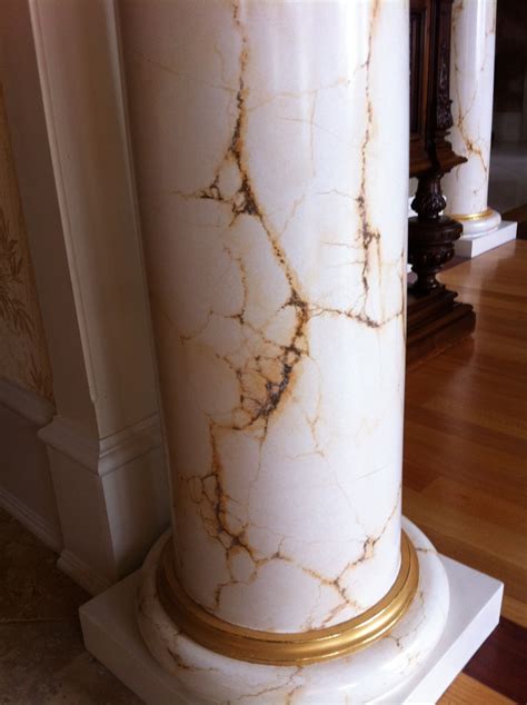 Faux Painted Marble Ct Paonanzza Column By Marc Potocsky