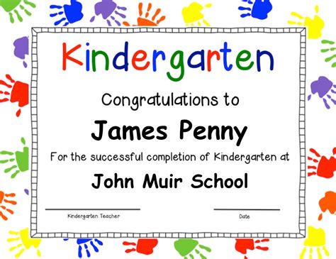 The $5 version is available in microsoft word (.doc) format. Kindergarten Completion Certificates | Kindergarten ...