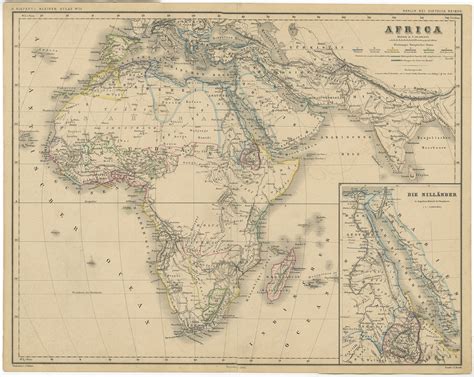 Antique Map Of Africa By Kiepert C1870
