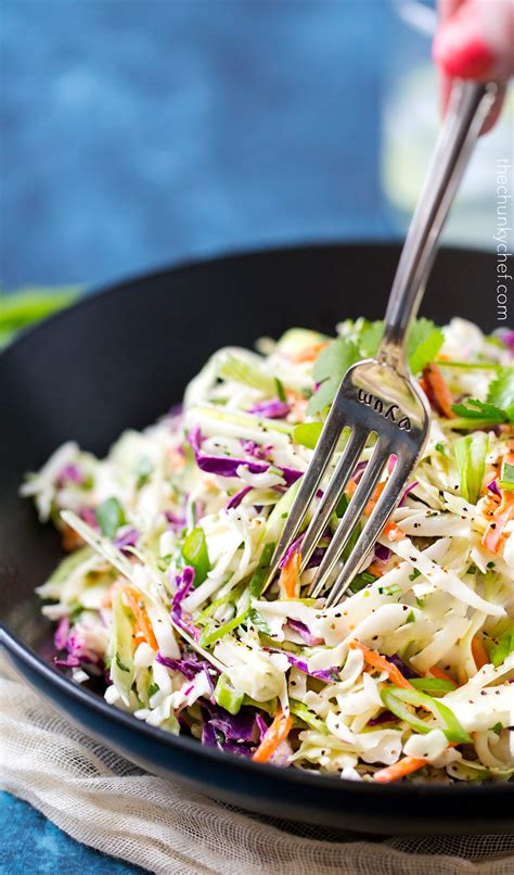 It's a fun break from the same old coleslaw. 5 Minute Tequila Lime Coleslaw with Cilantro - The Chunky Chef