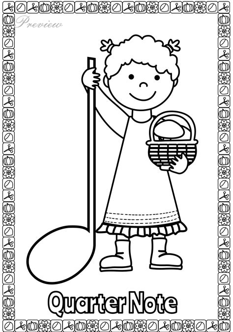 A set of 12 worksheets. Fall Musical Posters for Coloring | Music symbols, Treble ...
