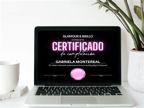 Certificado De Completación Plantilla Editable Canva Spanish Etsy Canada