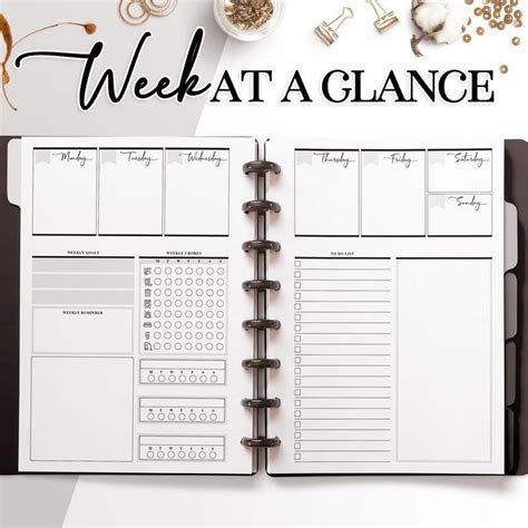 Week At A Glance Bullet Journal Week Bullet Journal Writing Classic