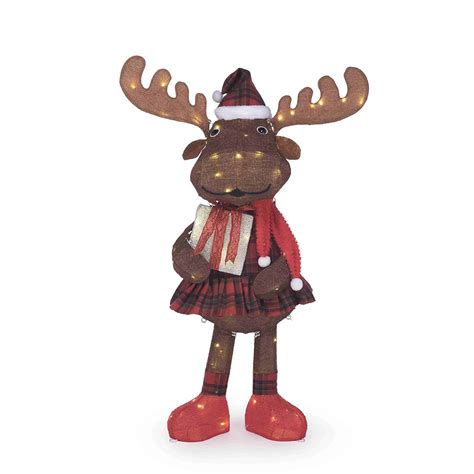 Home Accents Holiday 4 Ft Led Moose Christmas Decoration The Home