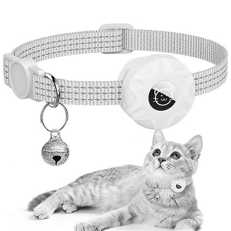 Red Airtag Cat Collar Reflective Cat Collar With Safety Buckle