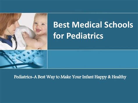 Best Medical Schools For Pediatrics