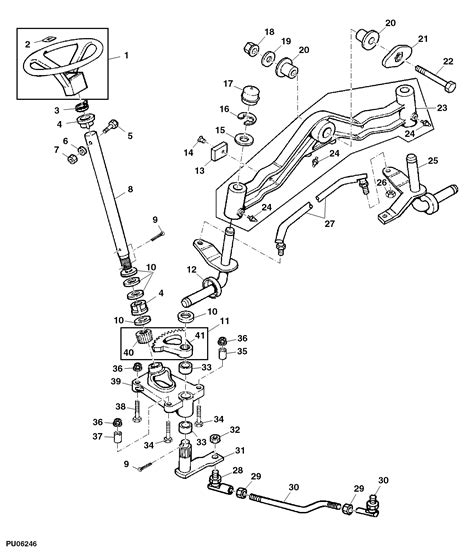 M110142 John Deere Steering Gear Avsparts