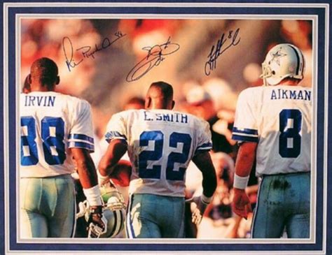 Cowboys The Triplets Michael Irvin Emmett Smith And Troy Aikman