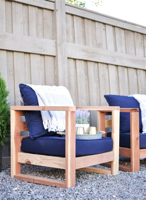 Here is a free woodworking project of a patio chair that can be quickly made if you have the necessary material as for the material, you need only rounded logs and wood screws. DIY Modern Outdoor Chair Free Plans - Cherished Bliss ...
