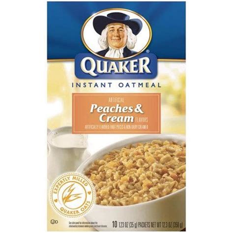 Quaker Instant Oatmeal Peaches And Cream 10x35g 899