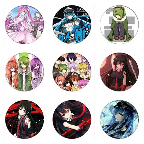 Anime Akame Ga Kill Cosplay Badge Tatsumi Akame Brooch Pins Collection