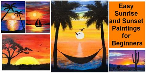 Easy Sunrise And Sunset Painting Ideas For Beginners Easy Landscape P