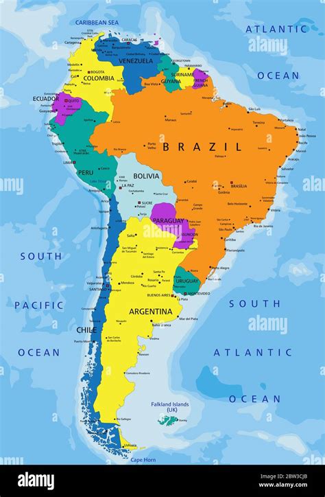 South America Regions Political Map Map Of South America The Images