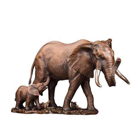 Bronze African Elephants Sculpture Caswell Sculpture