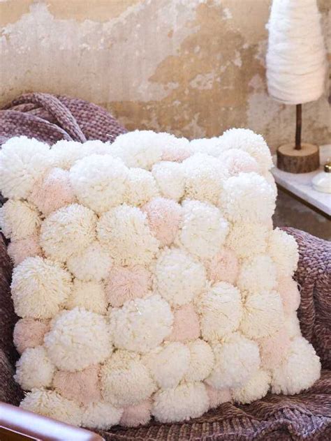 Soft And Stylish Blush Pom Pom Pillow