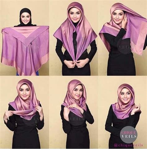 Tutorial Hijab Segi Empat Terbaru Simple Modis Metropolitan