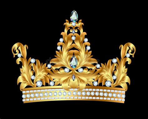 royal gold crown with jewels stock vector illustration 38687084