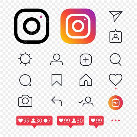 Instagram Icon Set Instagram Ikonen Instagram Instagram Logo Png Und