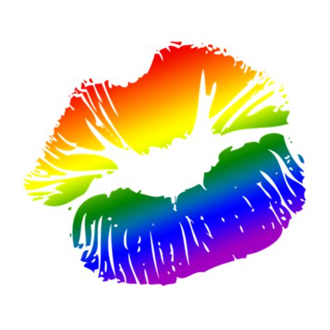 rainbow lips lgbt gay sticker by beautifulbutterfly7