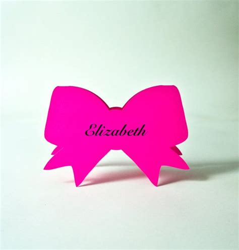 Bow Place Cards Wedding Escort Cards Sweet 16 Ribbon Place Etsy