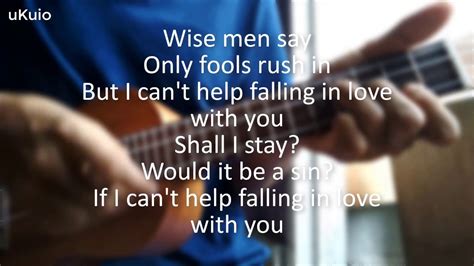 Like a river flows surely to the sea darling, so it goes some things are meant to be. Elvis Presley - Can't Help Falling In Love | Ukulele ...