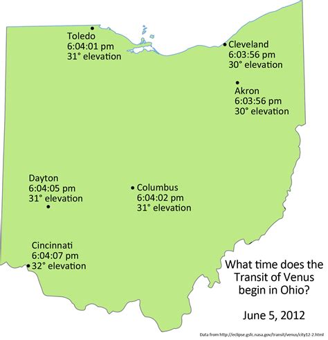 What Time Does The Transit Of Venus Begin In Ohio