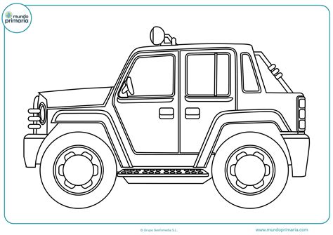 Dibujos de coches para colorear - Mundo Primaria