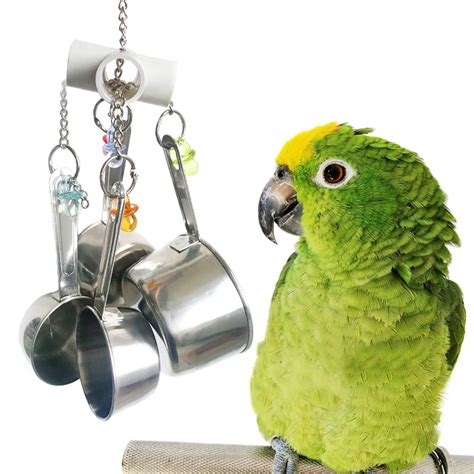 Stainless Steel Bird Parrot Toys Pet Bird Cage Toy Hanging Toy For