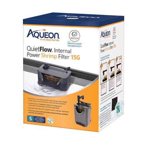 Aqueon Quietflow Smartclean Internal Shrimp Filter 15 Gallons Petco
