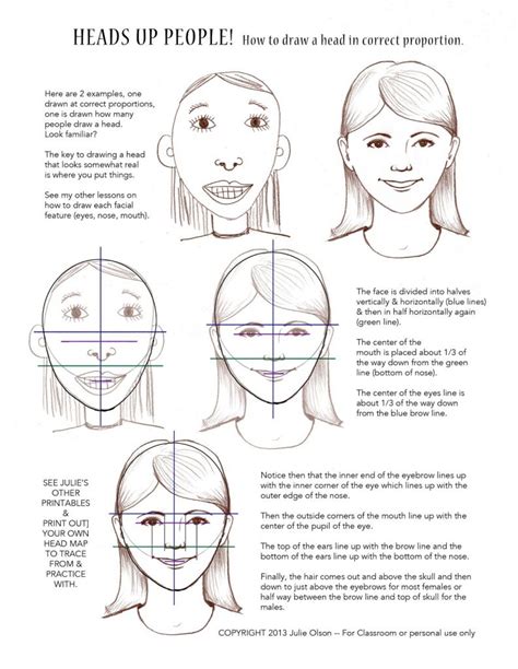 How To Draw A Face For Children Julie Olson Books Authorillustrator