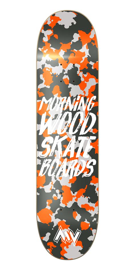 Orange Camo Deck Morning Wood Skateboards