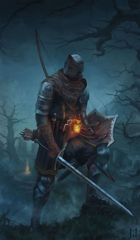 Dark Souls Chosen Undead Arte De Fantasía Oscura Dark Souls