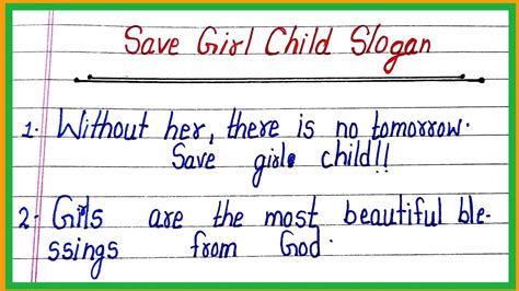 Slogan On Save Girl Child In Englishbeti Bachao Par Naresave Girl